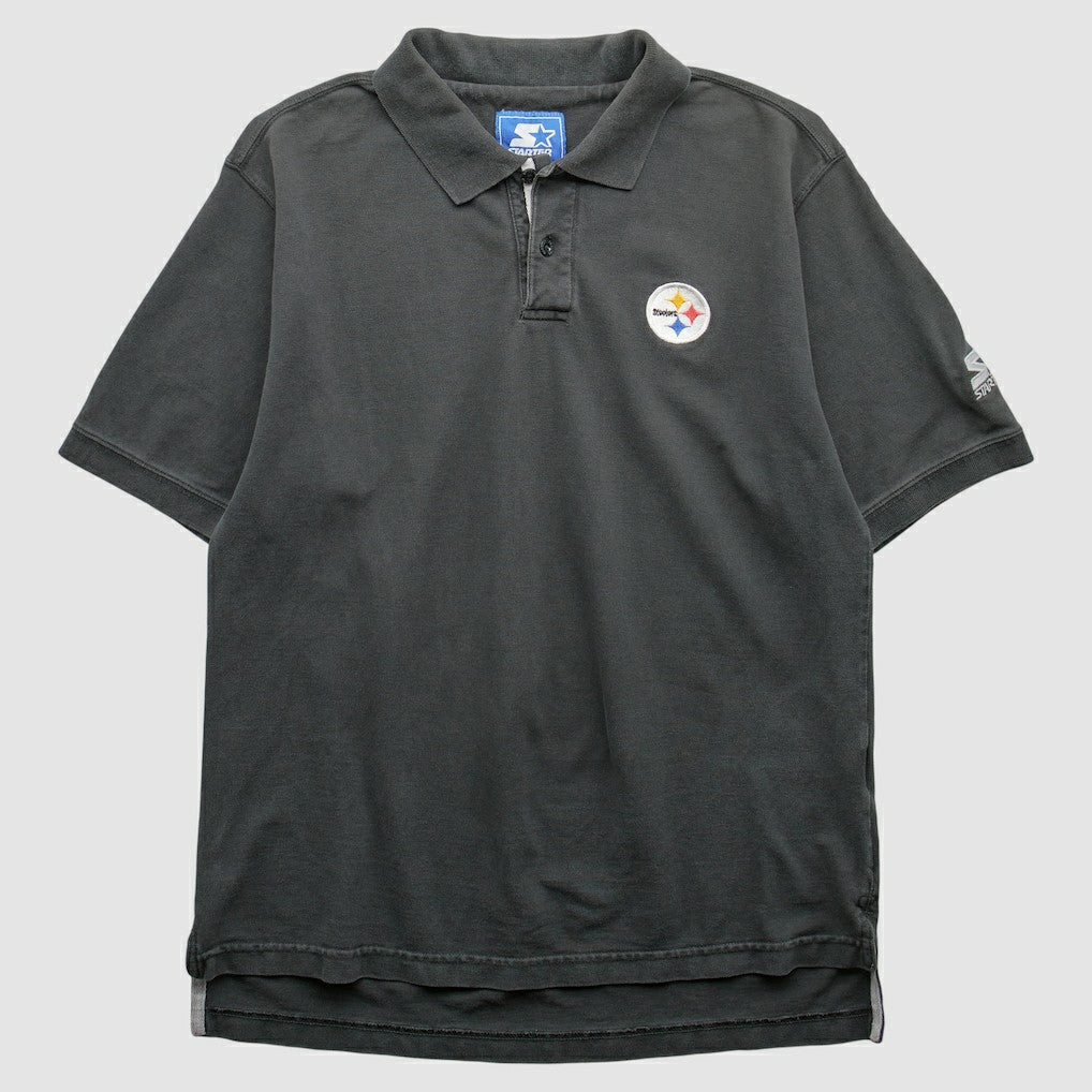 Fanatics Pittsburgh Steelers Starter 2000s Polo Black Vintage