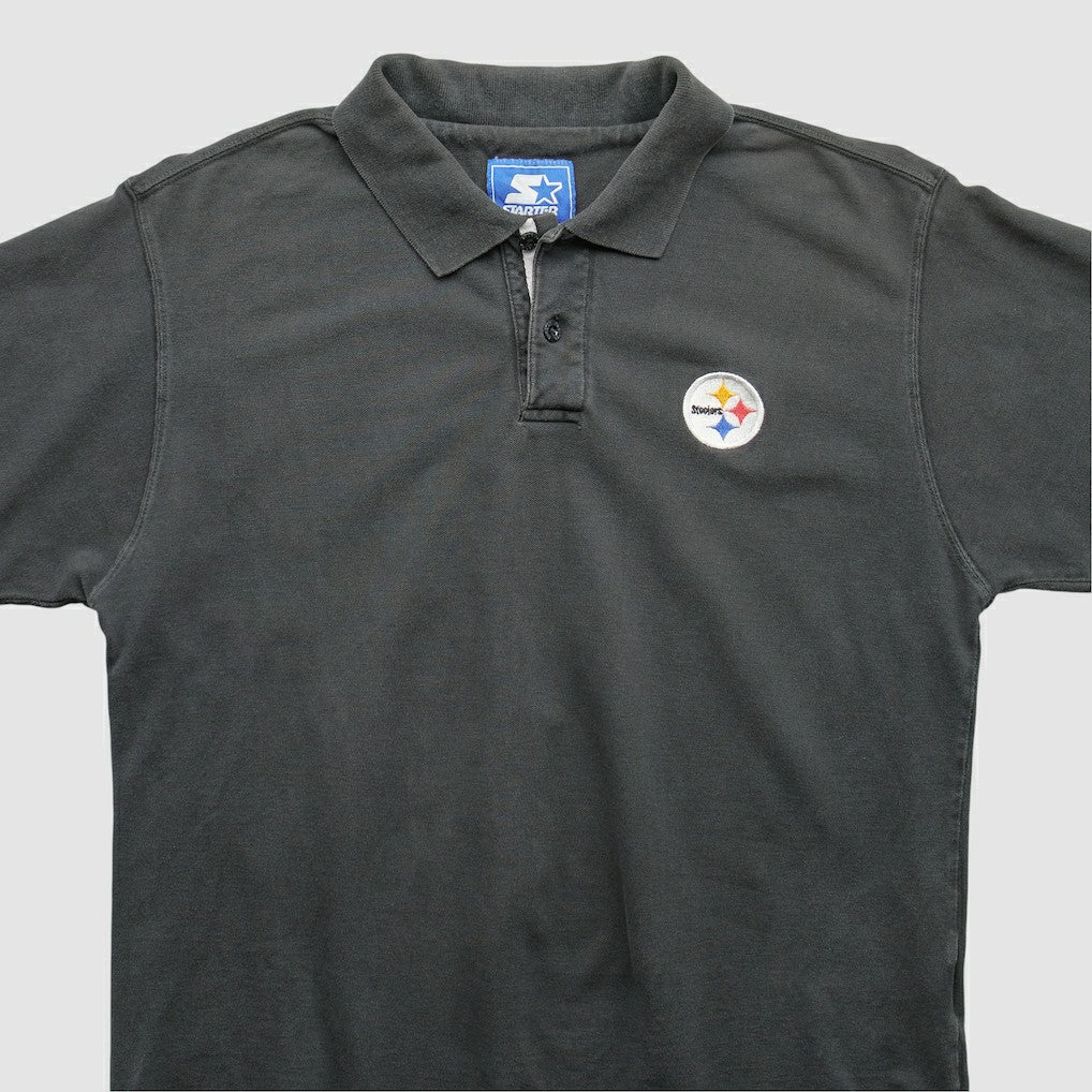 Fanatics Pittsburgh Steelers Starter 2000s Polo Black Vintage
