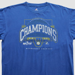 Milwaukee Brewers Majestic 2011 T-Shirt - Blue - Vintage - Fanatics Sale