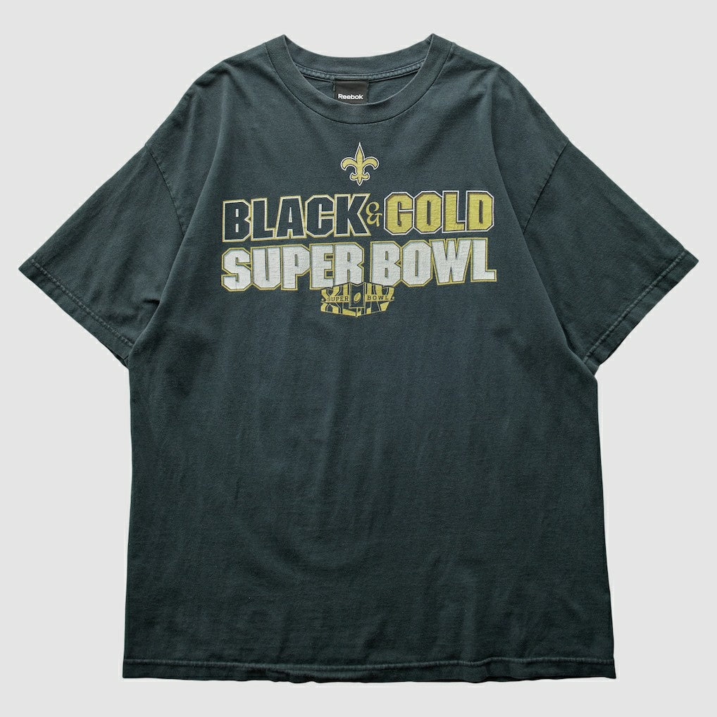 Fanatics New Orleans Saints Reebok 2009 T-Shirt Black Vintage