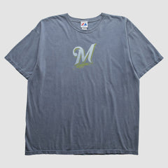 Milwaukee Brewers Majestic 2000s T-Shirt - Blue - 2XVintage - Fanatics on Sale