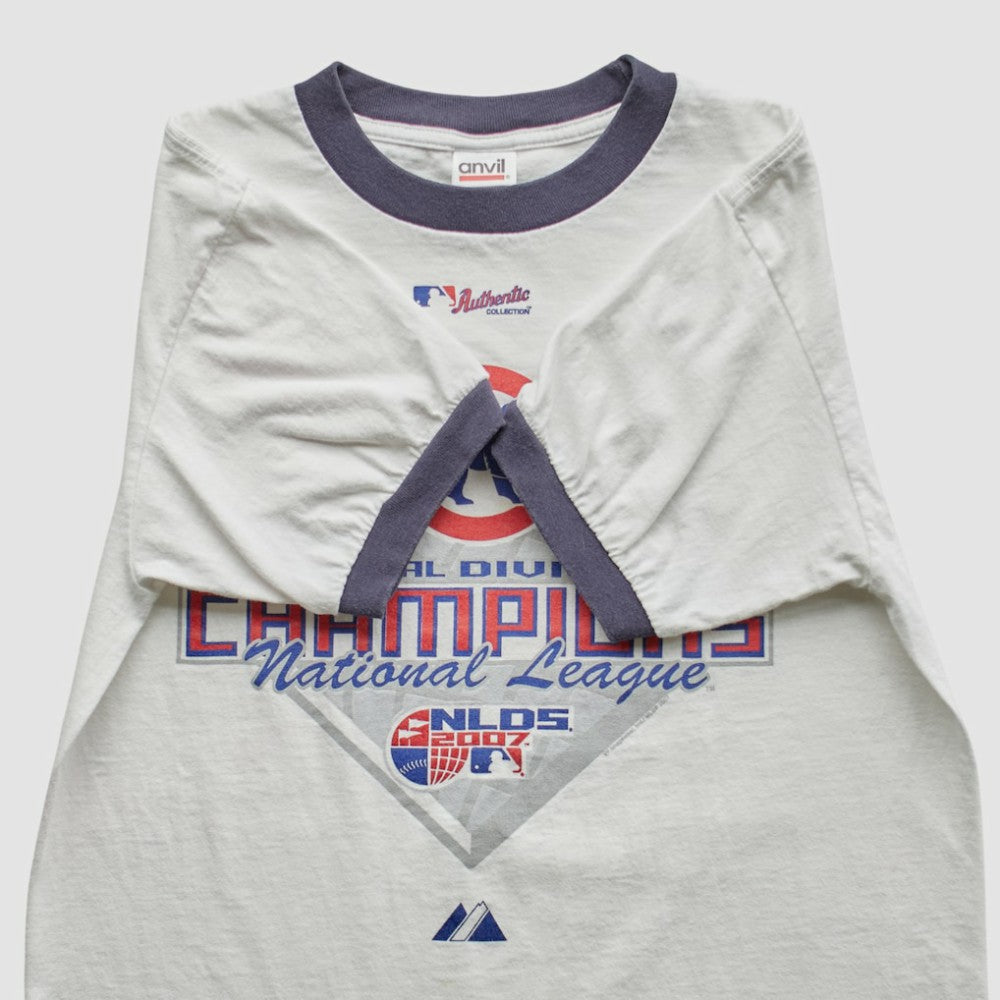 Chicago Cubs Majestic 2007 T-Shirt - White - Vintage - Fanatics Discount