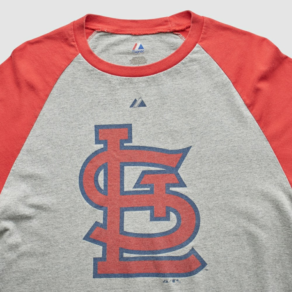St. Louis Cardinals Majestic 2010 T-Shirt - Heather Gray - Vintage - Fanatics Discount
