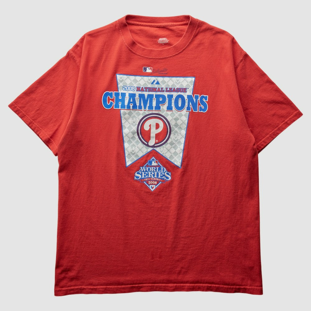 Philadelphia Phillies 2008 T-Shirt - Red - Vintage - Fanatics on Sale