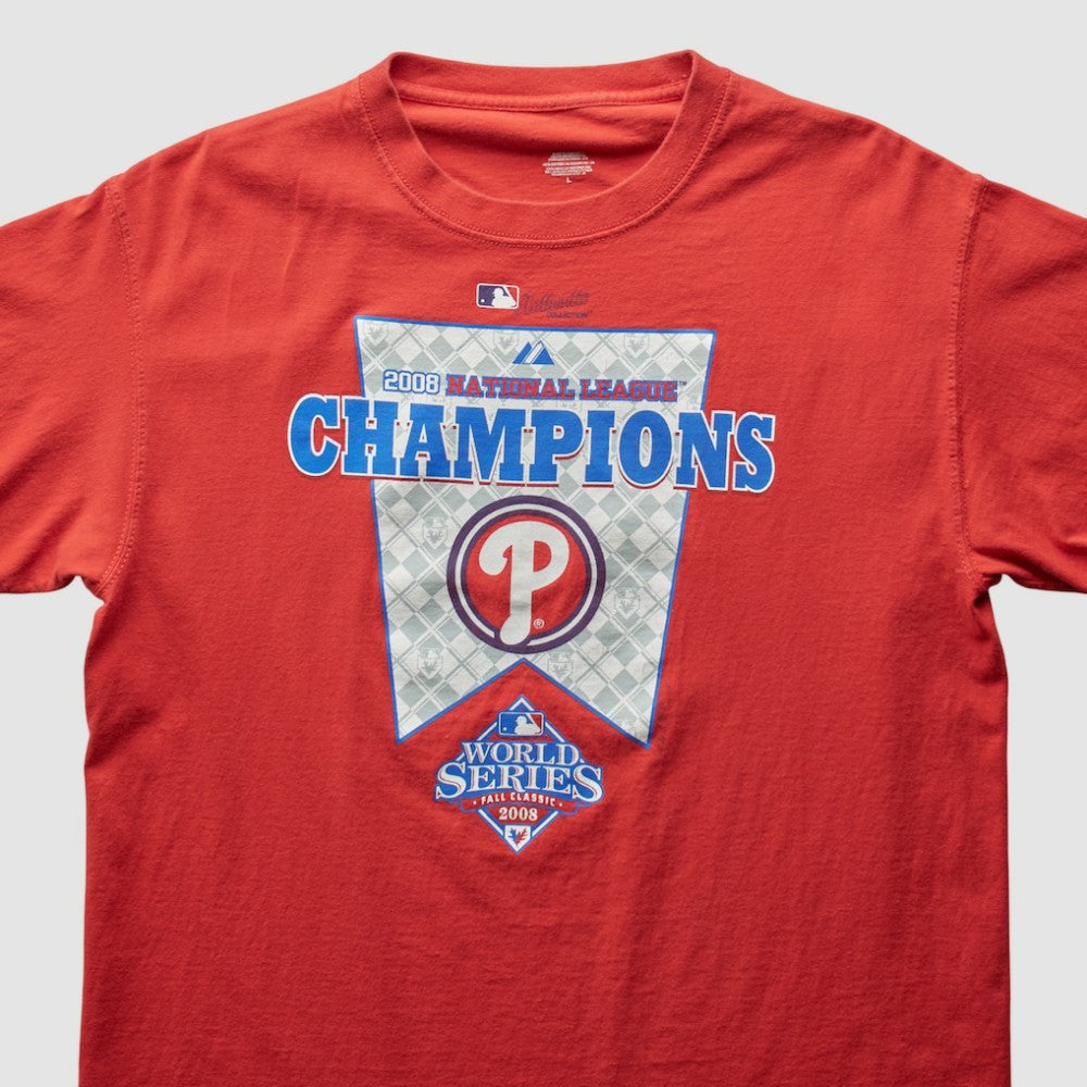 Philadelphia Phillies 2008 T-Shirt - Red - Vintage - Fanatics on Sale