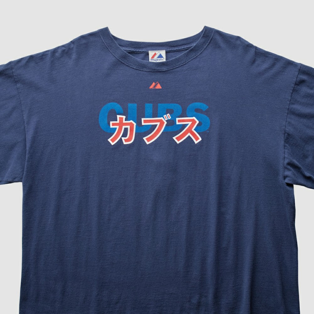 Chicago Cubs Majestic 2000s T-Shirt - Navy - 2XVintage - Fanatics Lifestyle