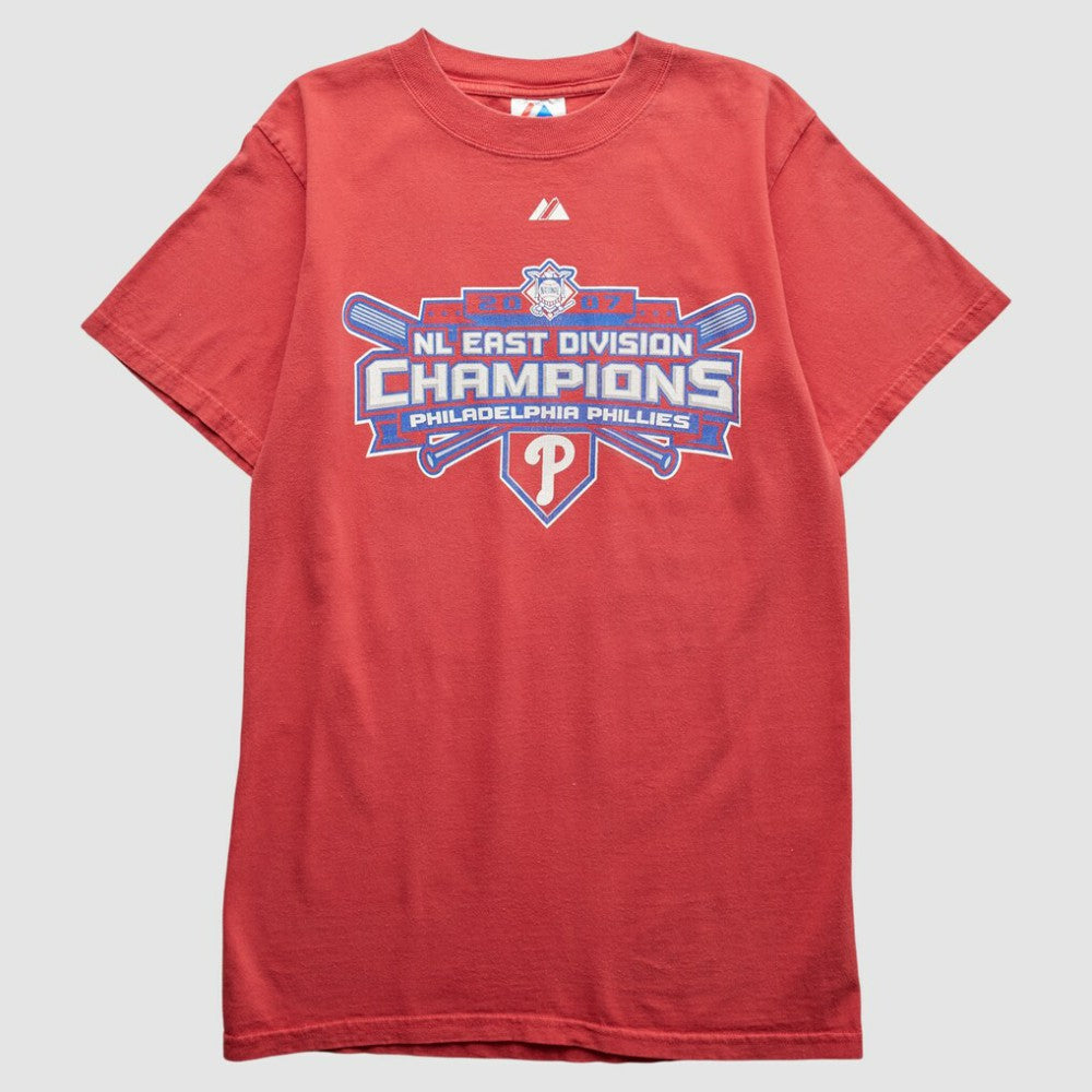 Philadelphia Phillies Majestic 2007 T-Shirt - Red - Vintage - Fanatics Sale