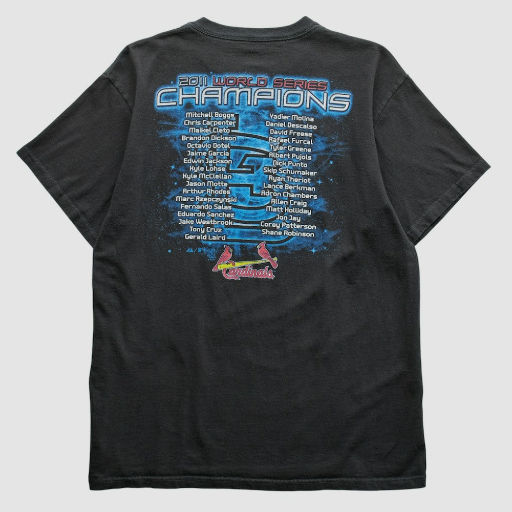 St. Louis Cardinals Majestic 2011 T-Shirt - Black - Vintage - Fanatics on Sale