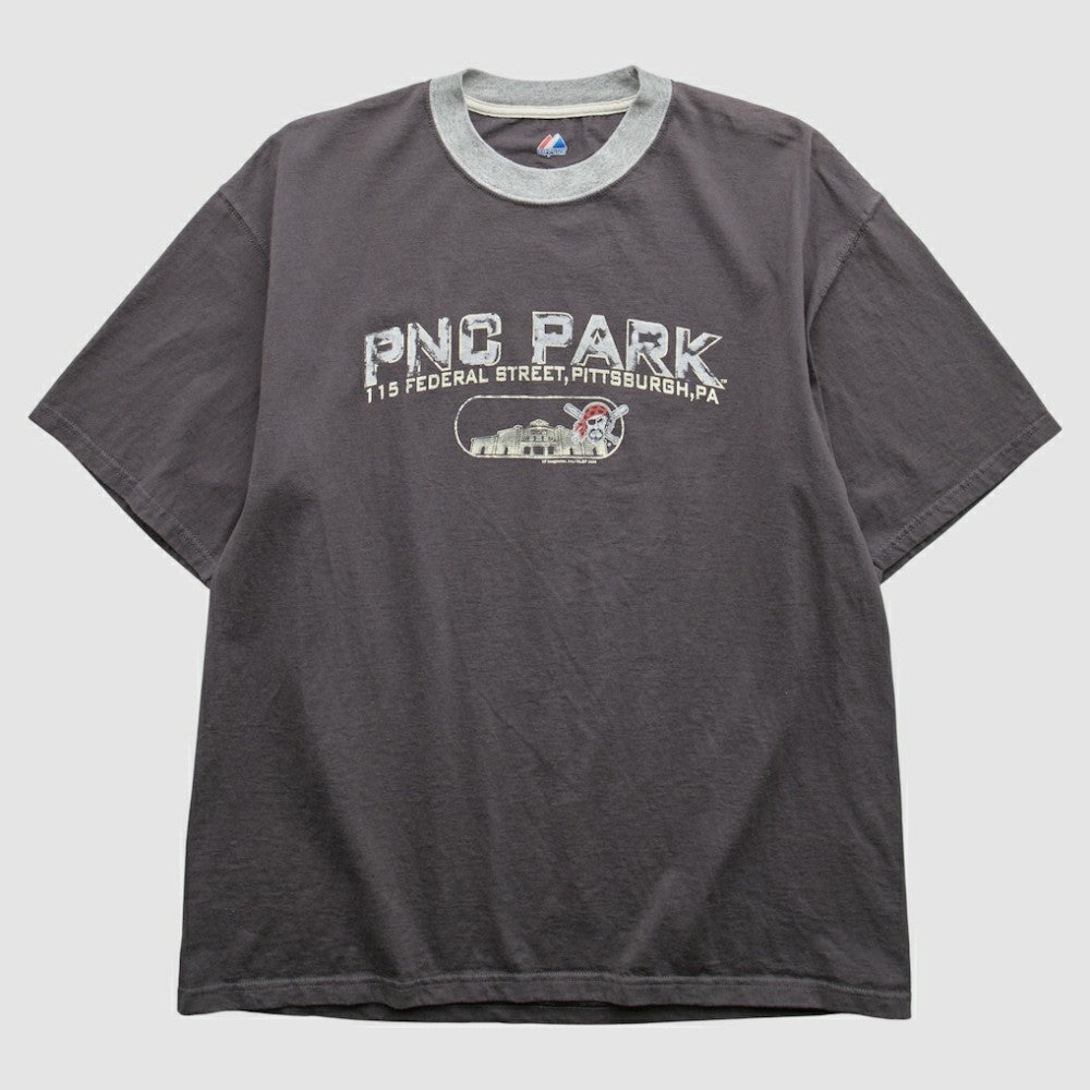 Pittsburgh Pirates Majestic 2008 T-Shirt - Gray - Vintage - Fanatics Discount
