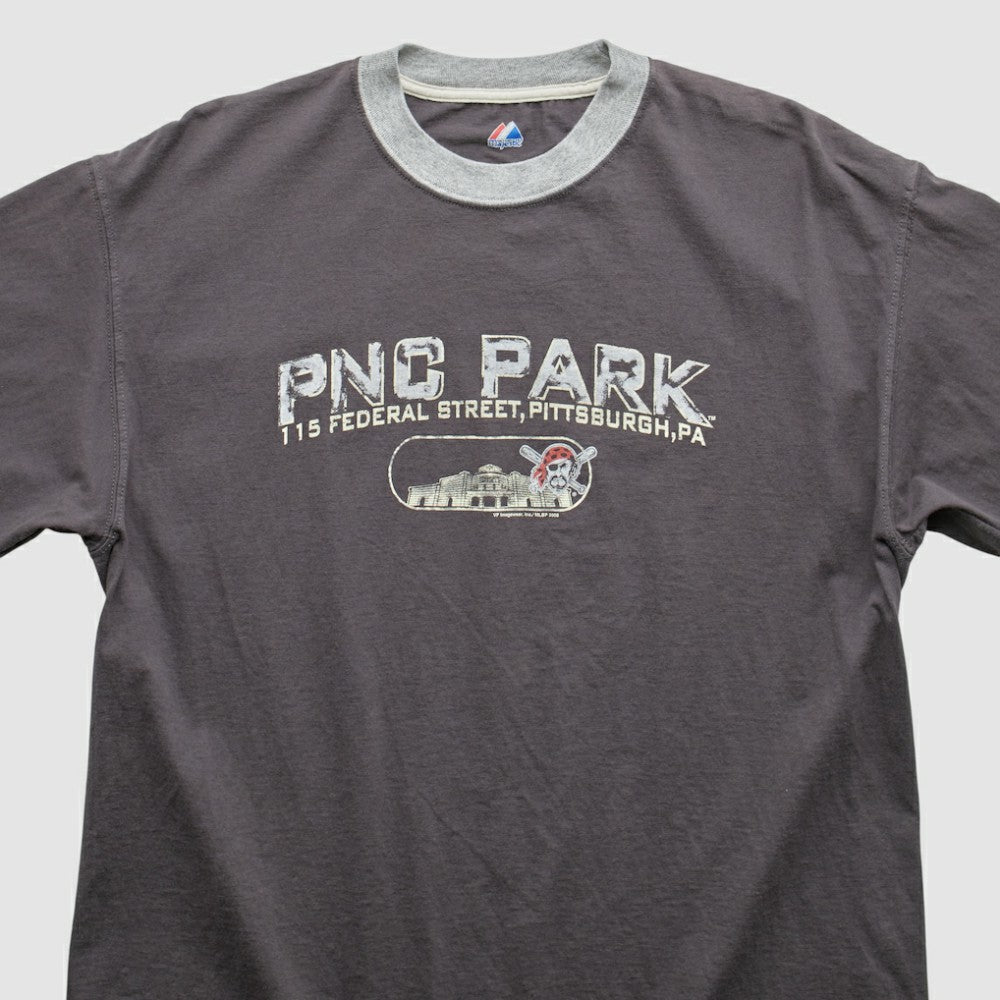 Pittsburgh Pirates Majestic 2008 T-Shirt - Gray - Vintage - Fanatics Discount