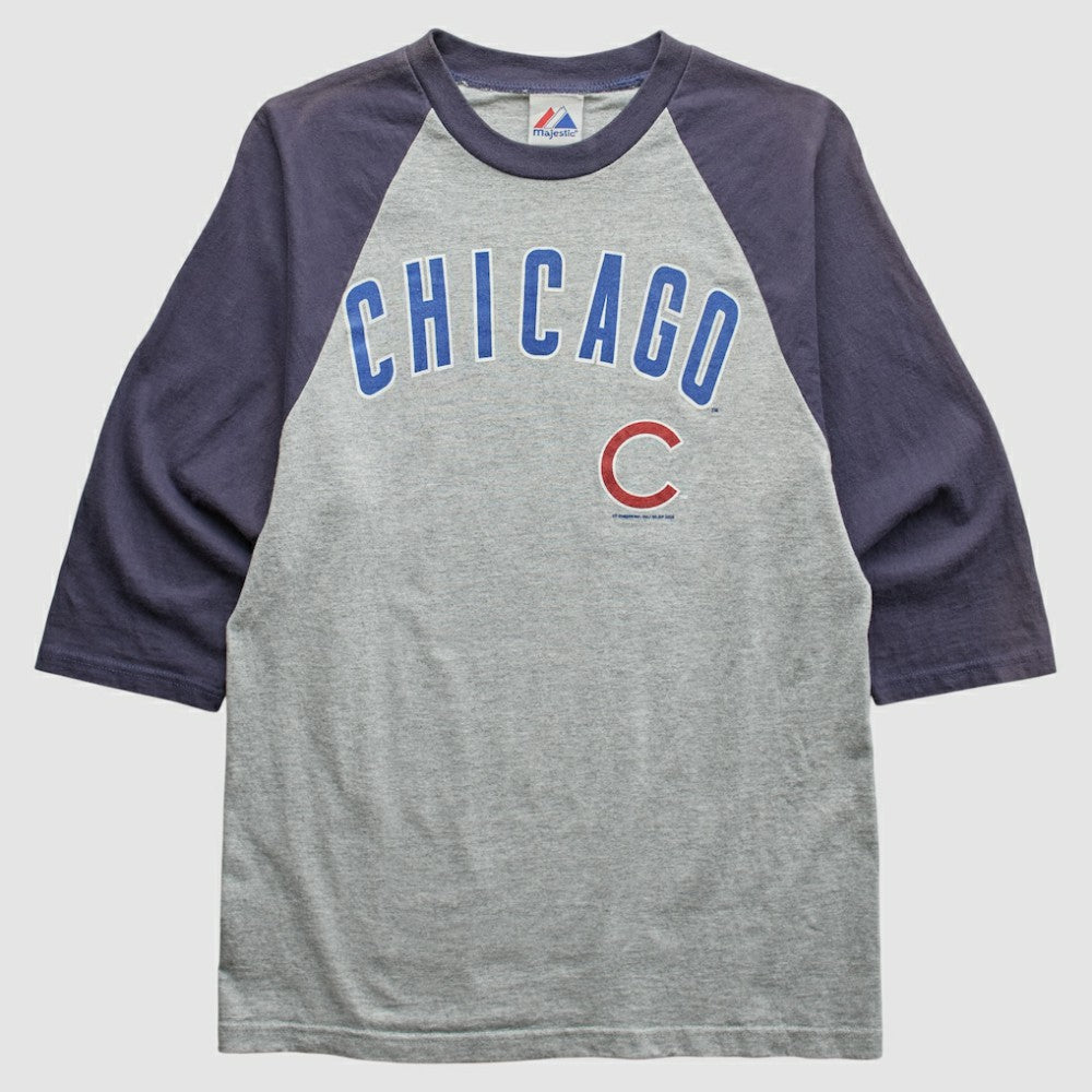 Chicago Cubs Majestic 2008 T-Shirt - Heather Gray - Vintage - Fanatics Online