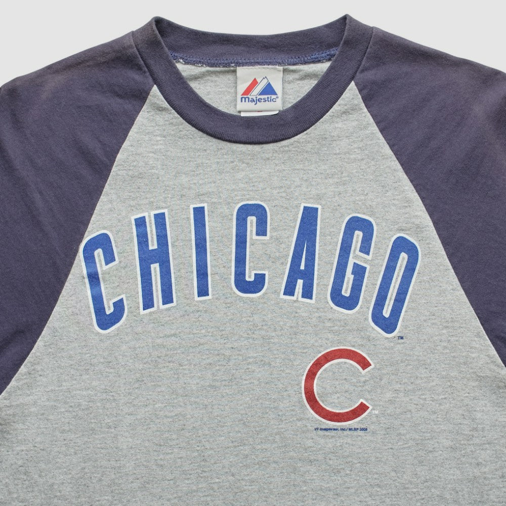 Chicago Cubs Majestic 2008 T-Shirt - Heather Gray - Vintage - Fanatics Online