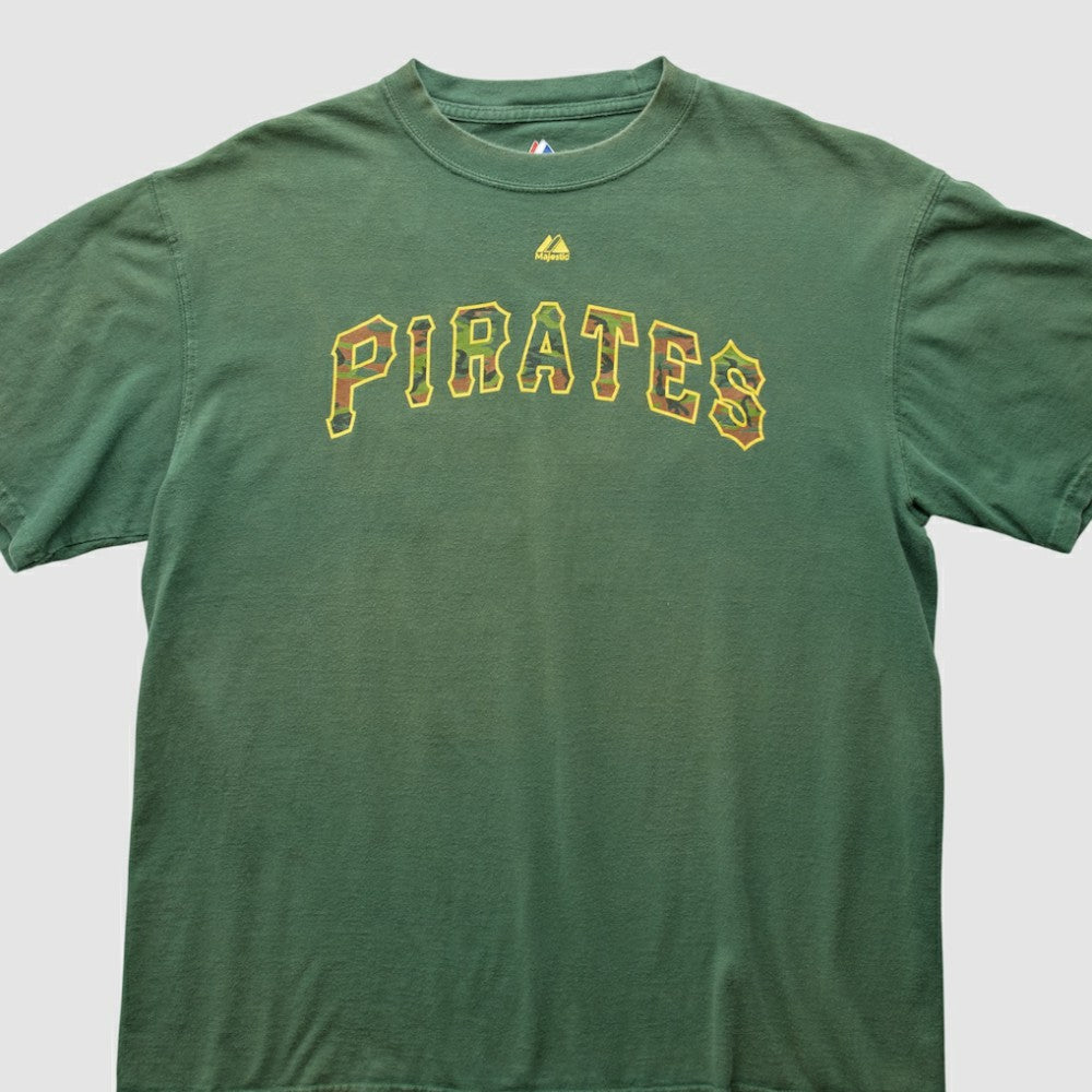 Pittsburgh Pirates Majestic 2000s T-Shirt - Green - Vintage - Fanatics Lifestyle