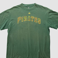 Pittsburgh Pirates Majestic 2000s T-Shirt - Green - Vintage - Fanatics Lifestyle