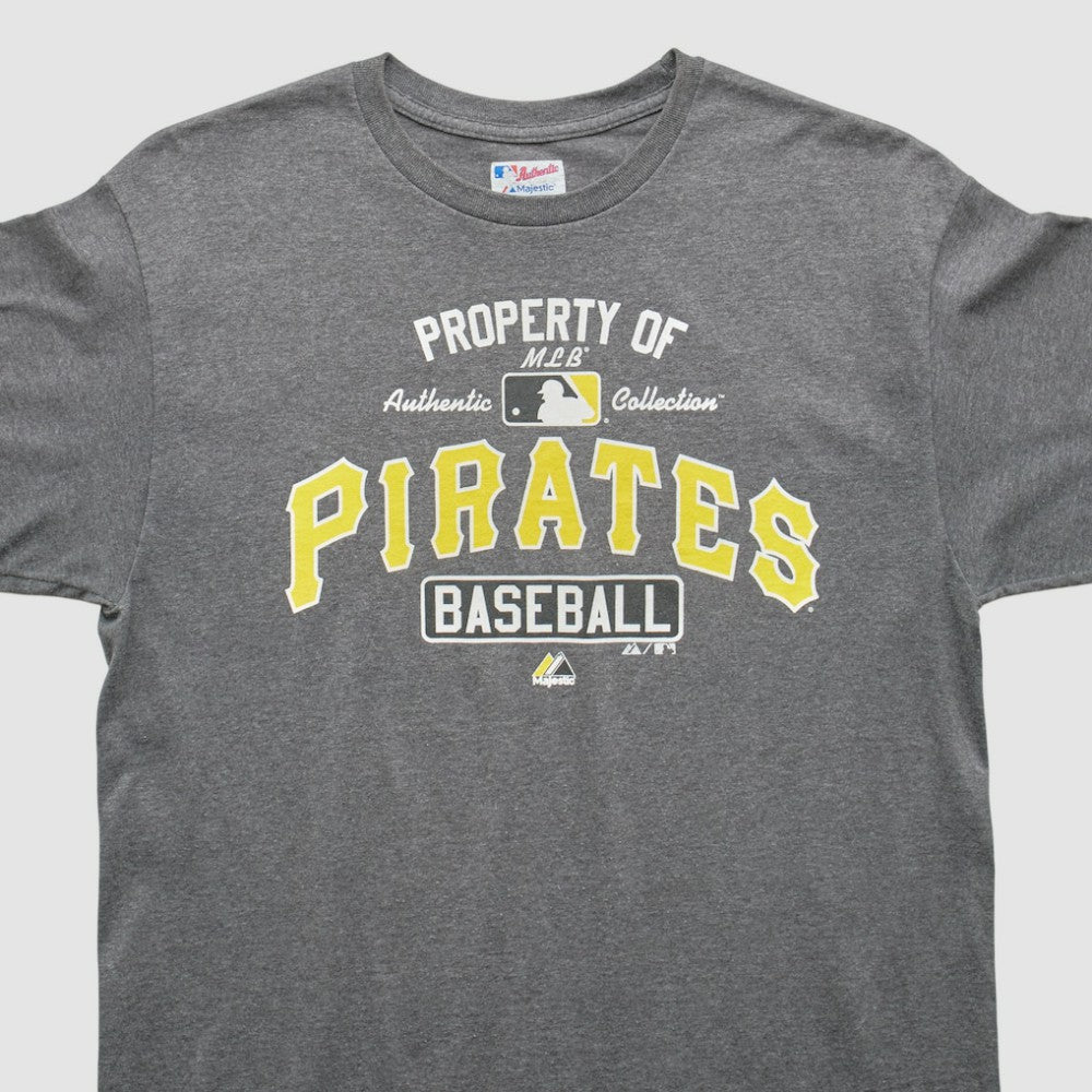 Pittsburgh Pirates Majestic 2000s T-Shirt - Gray - Vintage - Fanatics Online