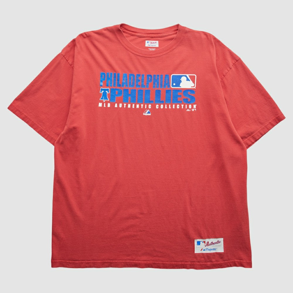 Philadelphia Phillies Majestic 2000s T-Shirt - Red - 2XVintage - Fanatics Online