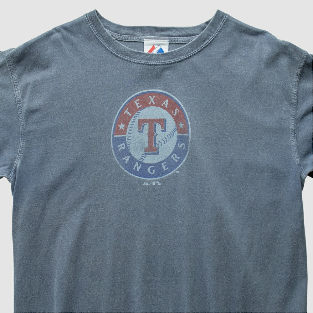 Texas Rangers Majestic 2010 T-Shirt - Gray - Vintage - Fanatics Discount