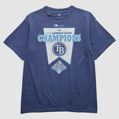 Tampa Bay Rays Majestic 2008 T-Shirt - Blue - Vintage - Fanatics Lifestyle