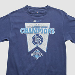 Tampa Bay Rays Majestic 2008 T-Shirt - Blue - Vintage - Fanatics Lifestyle