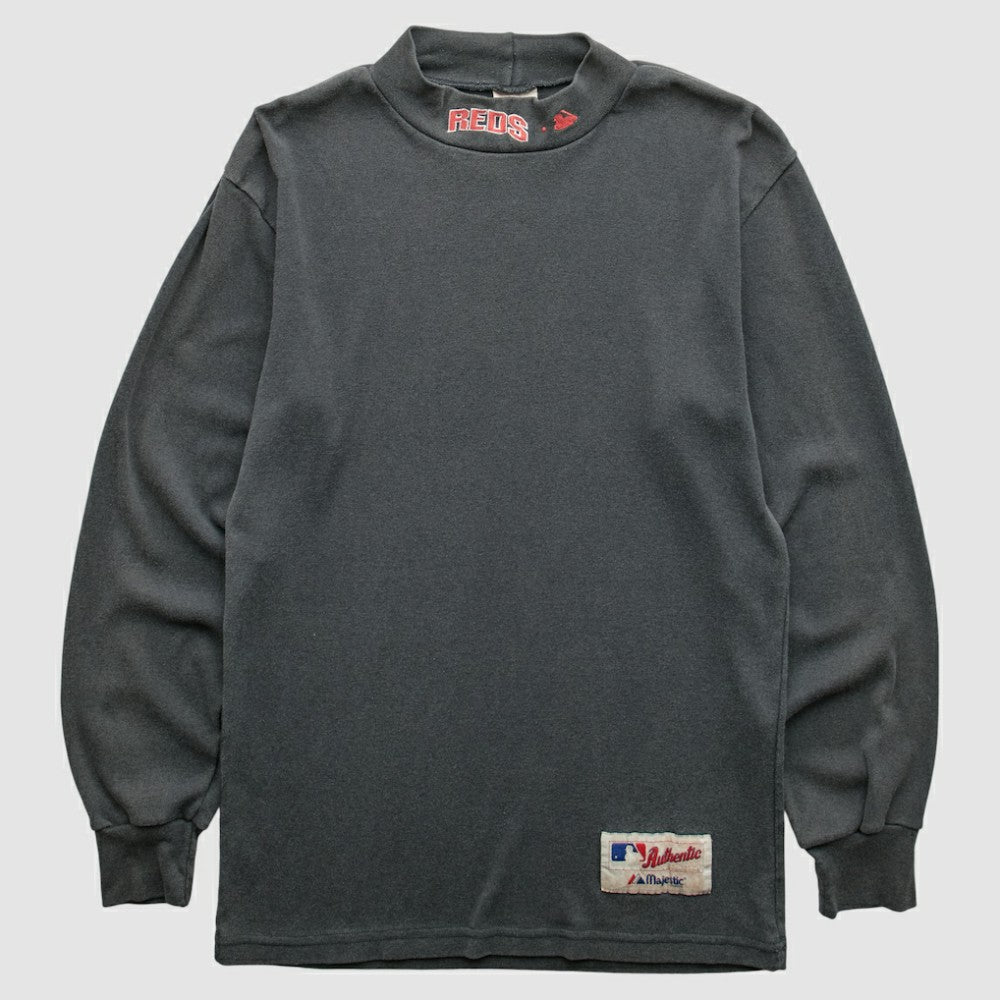 Cincinnati Reds Majestic 90s Pullover Sweatshirt - Gray - XVintage - Fanatics on Sale