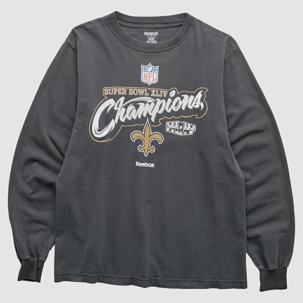 Fanatics New Orleans Saints Reebok 2010 T-Shirt Black Vintage