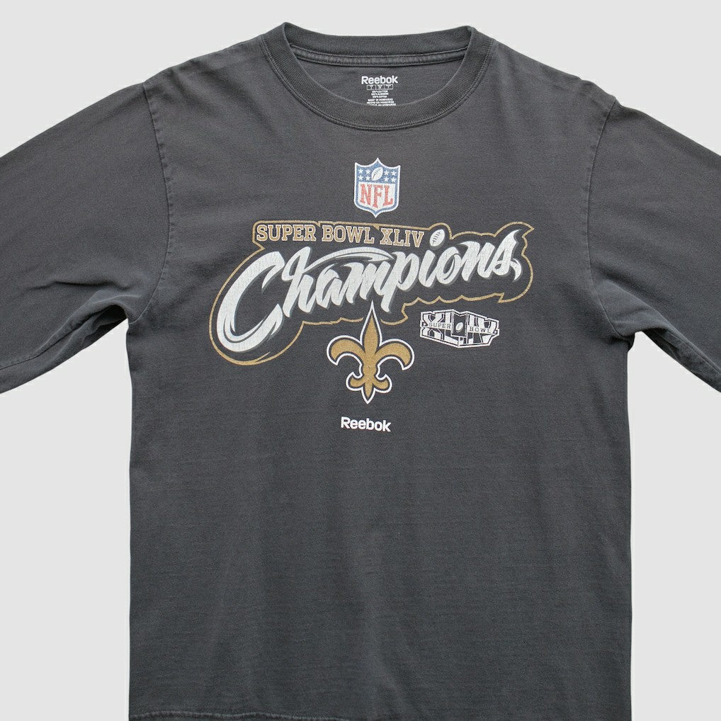 Fanatics New Orleans Saints Reebok 2010 T-Shirt Black Vintage