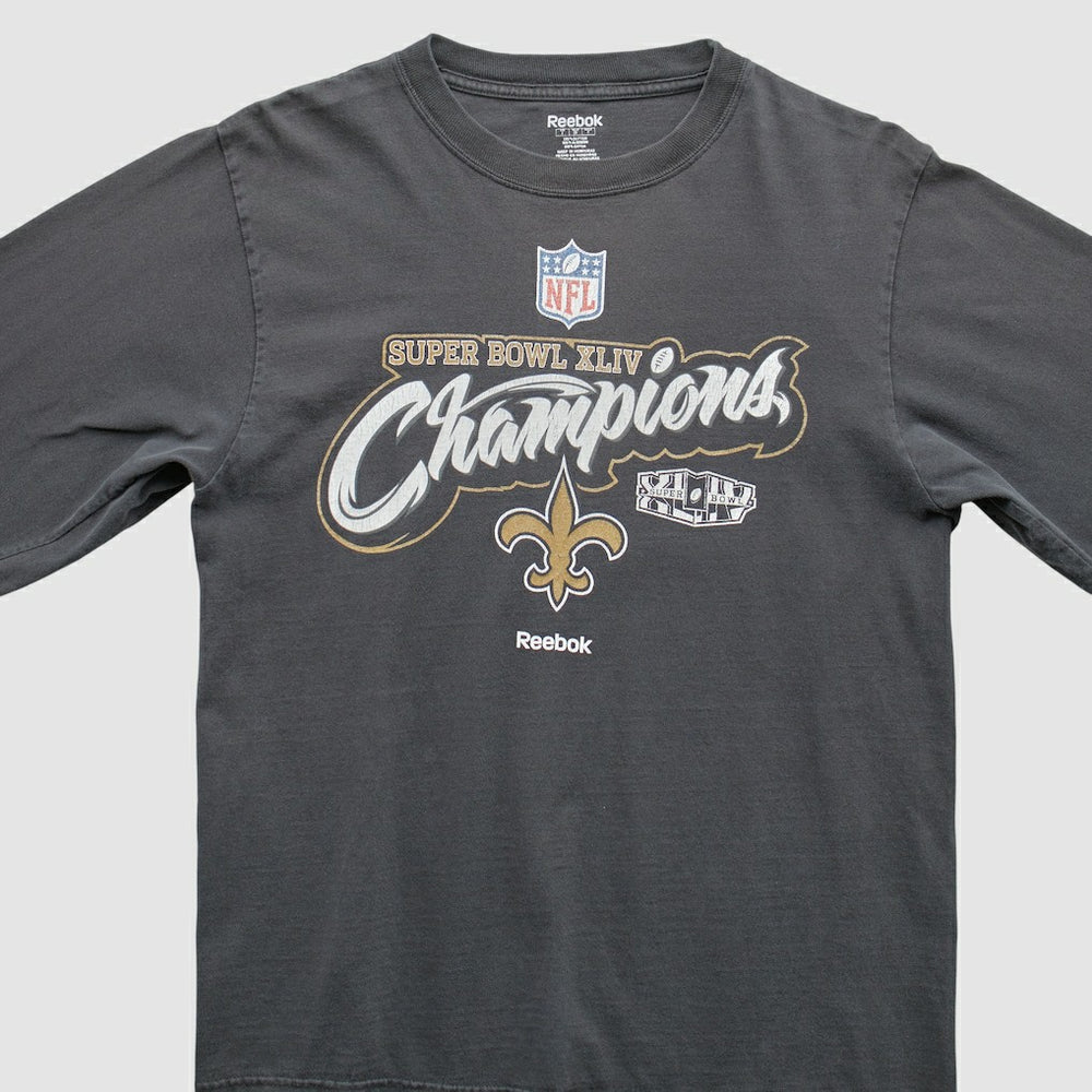 Fanatics New Orleans Saints Reebok 2010 T-Shirt Black Vintage