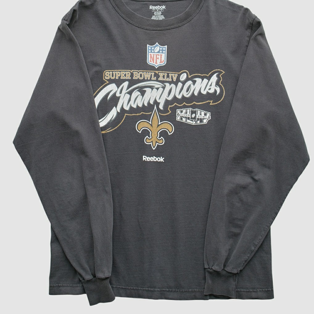 Fanatics New Orleans Saints Reebok 2010 T-Shirt Black Vintage