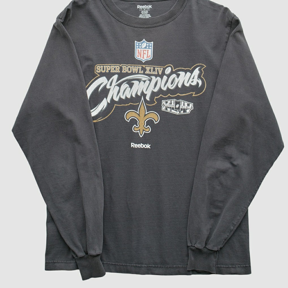 Fanatics New Orleans Saints Reebok 2010 T-Shirt Black Vintage