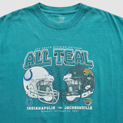 Fanatics Indianapolis Colts vs. Jacksonville Jaguars Reebok 2007 T-Shirt Teal Vintage