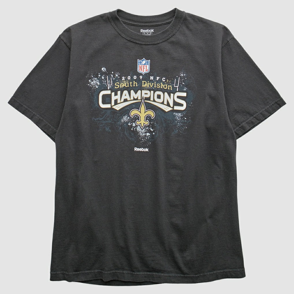 Fanatics New Orleans Saints Reebok 2009 T-Shirt Black Vintage
