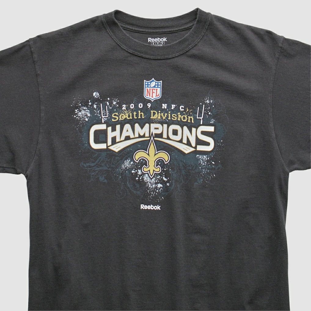 Fanatics New Orleans Saints Reebok 2009 T-Shirt Black Vintage