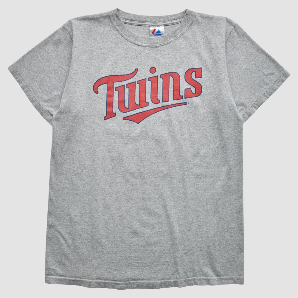 Minnesota Twins Majestic 2000s T-Shirt - Gray - Vintage - Fanatics Sale
