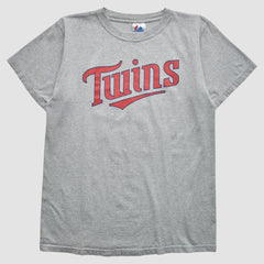 Minnesota Twins Majestic 2000s T-Shirt - Gray - Vintage - Fanatics Sale
