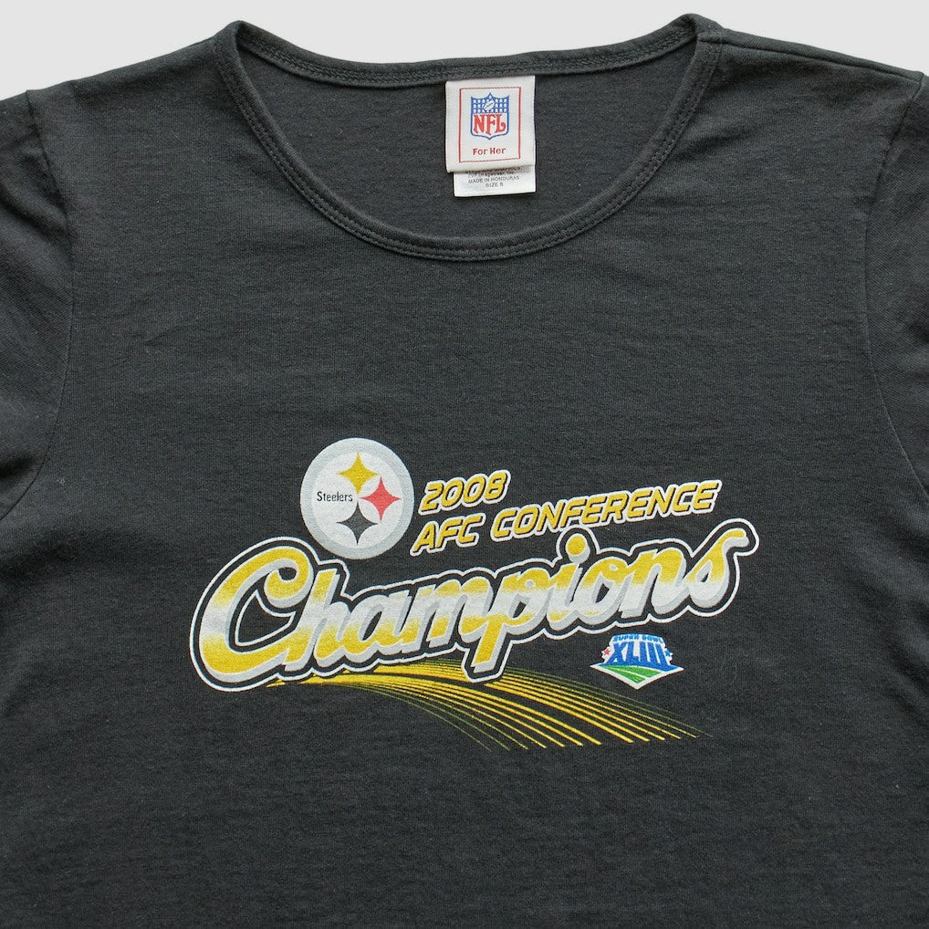 Fanatics Pittsburgh Steelers NFL 2008 T-Shirt Black Vintage