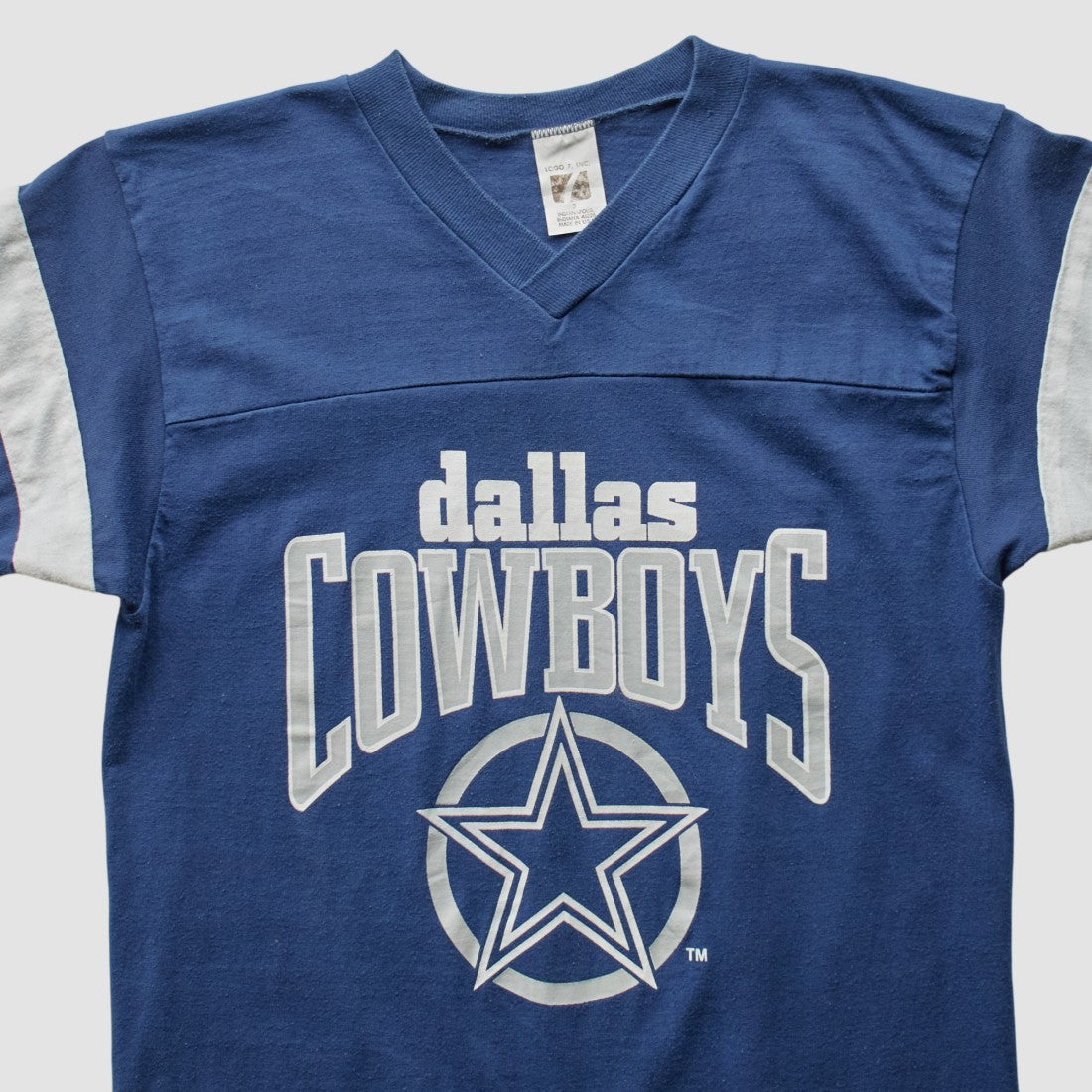 Fanatics Dallas Cowboys Logo 7 80s T-Shirt Blue Vintage