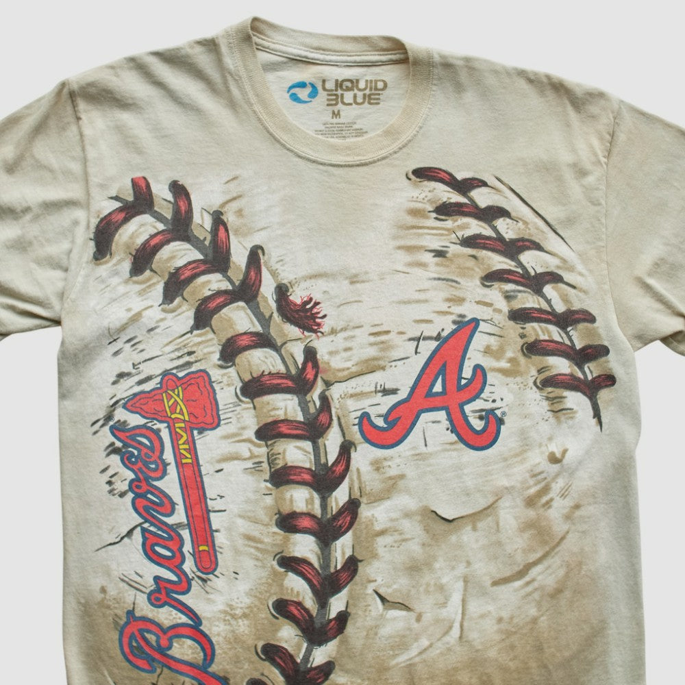 Atlanta Braves Liquid Blue 2014 T-Shirt - Beige - Vintage - Fanatics Online