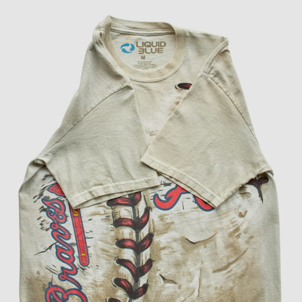 Atlanta Braves Liquid Blue 2014 T-Shirt - Beige - Vintage - Fanatics Online