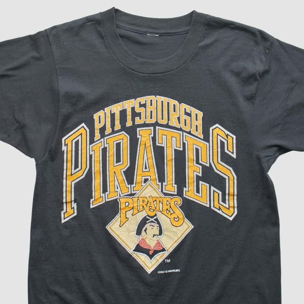 Pittsburgh Pirates Logo 7 1989 T-Shirt - Black - XVintage - Fanatics on Sale