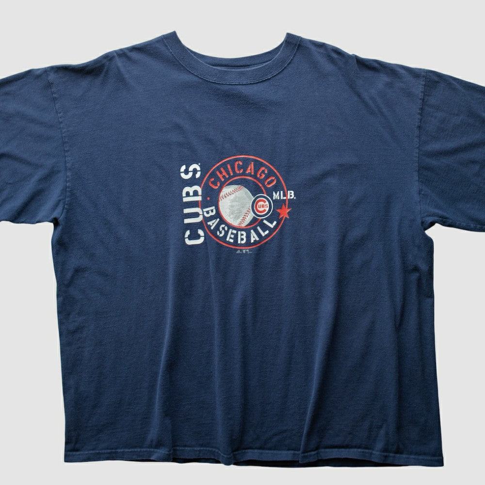 Chicago Cubs Majestic 2004 T-Shirt - Navy - 2XVintage - Fanatics Sale