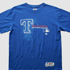 Texas Rangers Majestic 2011 T-Shirt - Blue - Vintage - Fanatics Sale