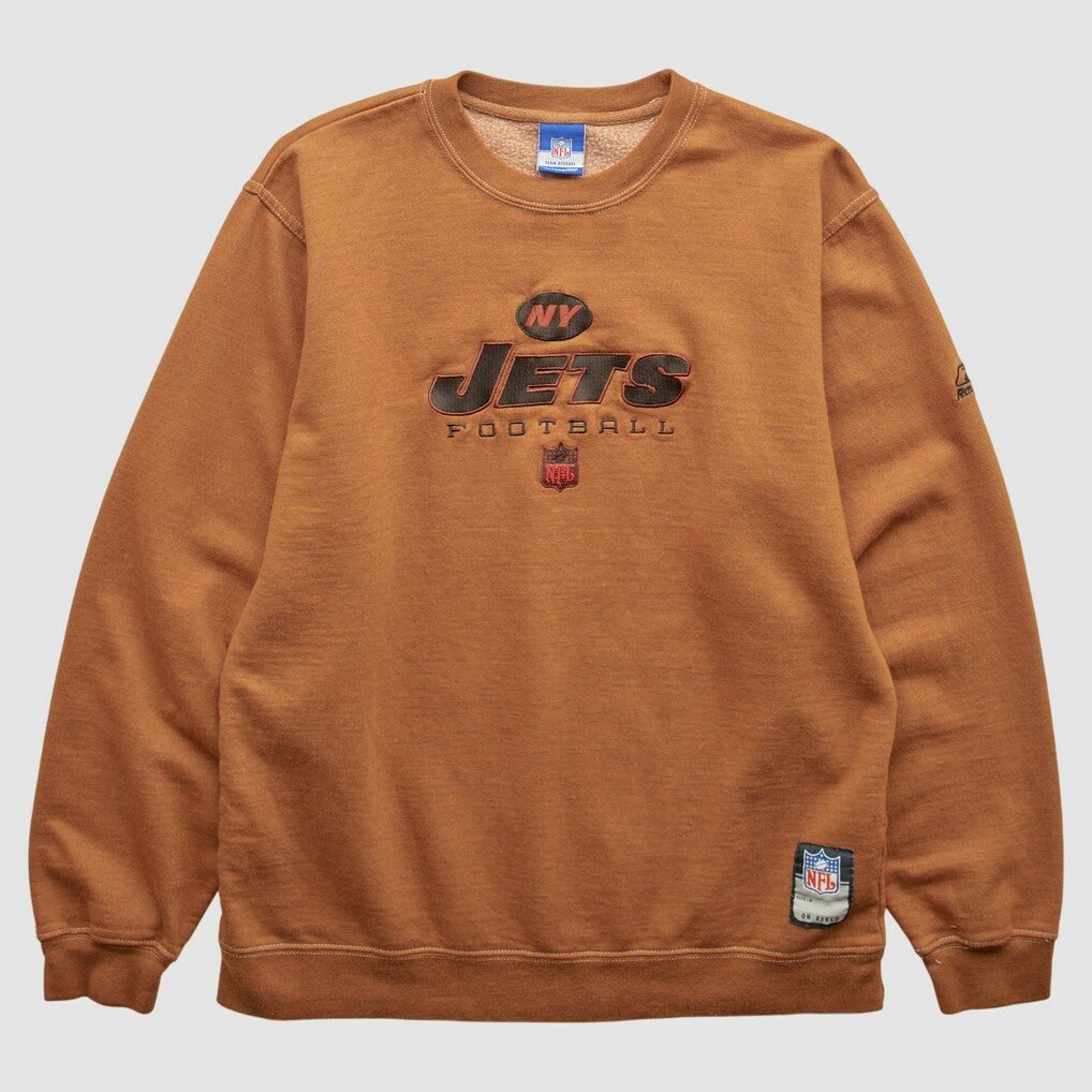 Fanatics New York Jets Reebok 2000s Pullover Sweatshirt Brown Vintage