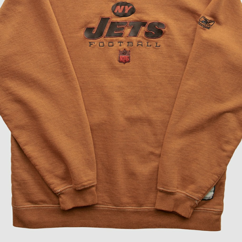 Fanatics New York Jets Reebok 2000s Pullover Sweatshirt Brown Vintage