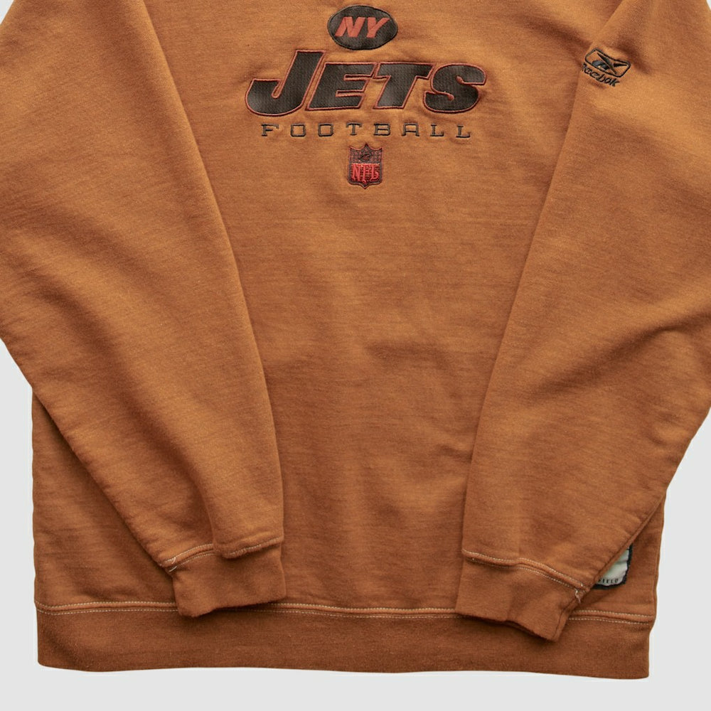 Fanatics New York Jets Reebok 2000s Pullover Sweatshirt Brown Vintage