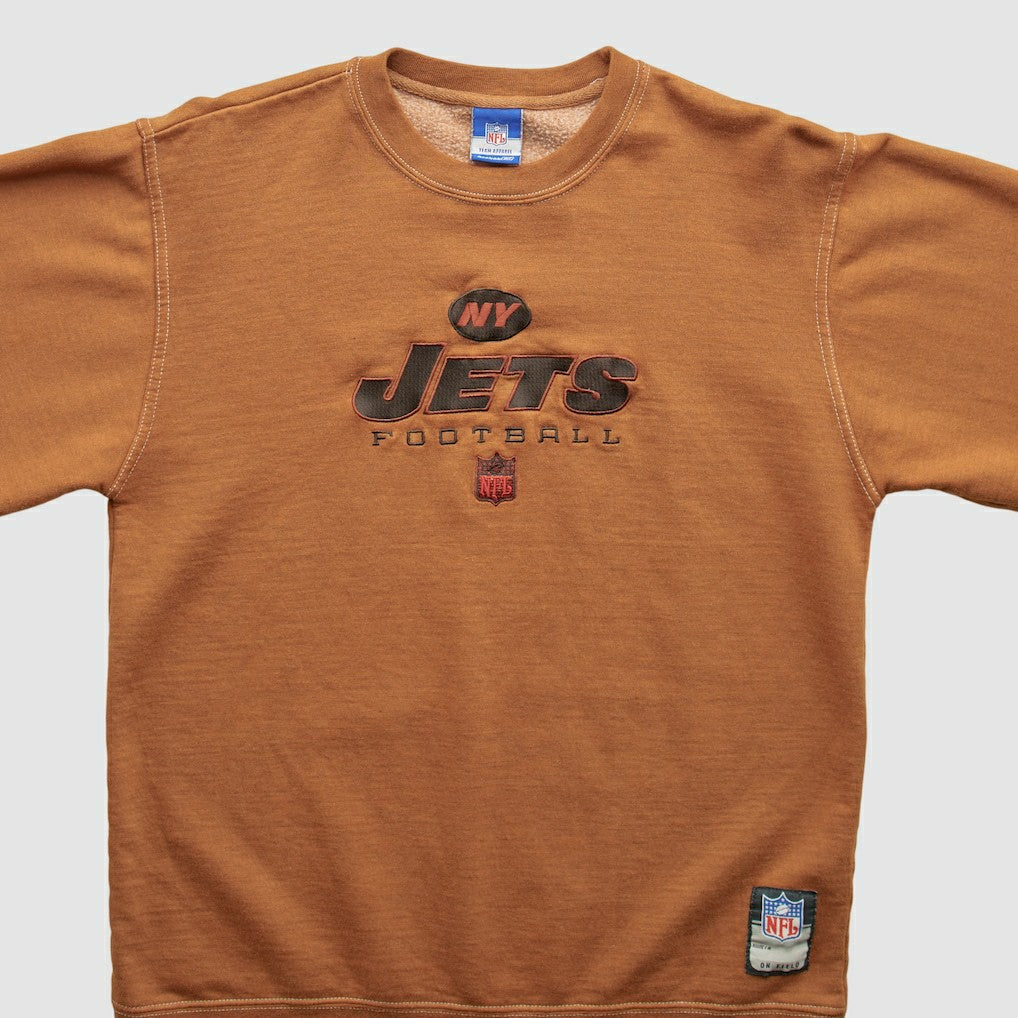 Fanatics New York Jets Reebok 2000s Pullover Sweatshirt Brown Vintage