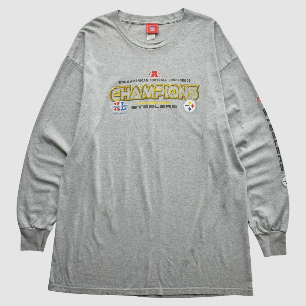 Fanatics Pittsburgh Steelers NFL 2005 T-Shirt Gray Vintage