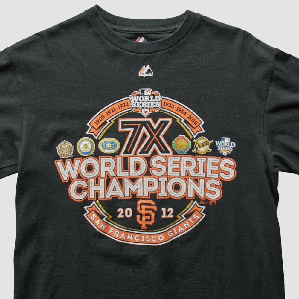 San Francisco Giants Majestic 2012 T-Shirt - Black - Vintage - Fanatics on Sale