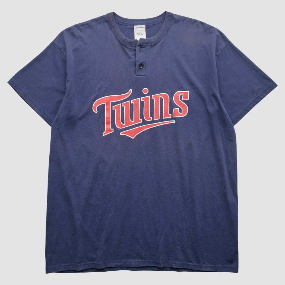 Minnesota Twins Majestic 2000s T-Shirt - Navy - XVintage - Fanatics Discount