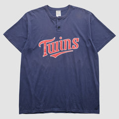 Minnesota Twins Majestic 2000s T-Shirt - Navy - XVintage - Fanatics Discount
