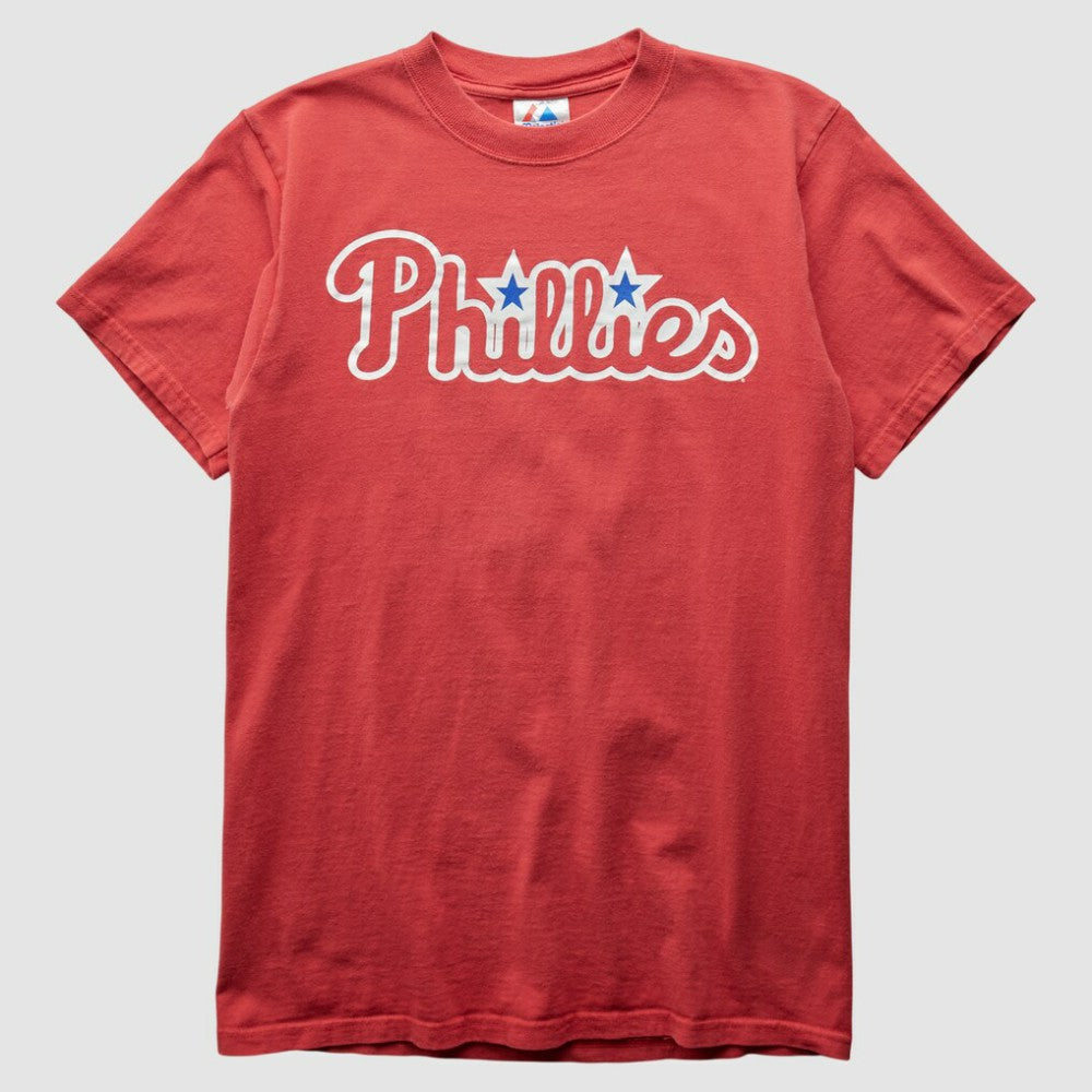 Philadelphia Phillies Majestic 2000s T-Shirt - Red - Vintage - Fanatics Online